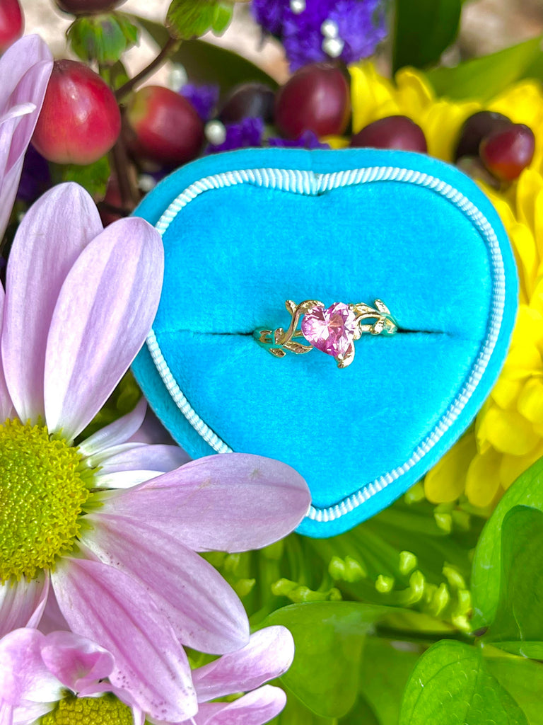 Sailor Moon Inspired Heart Rings, Pink Heart Rings,Princess Rings,Stackable Ring,Dainty Rings,Adjustable Ring,Promise Ring,Leaf Ring,Gift