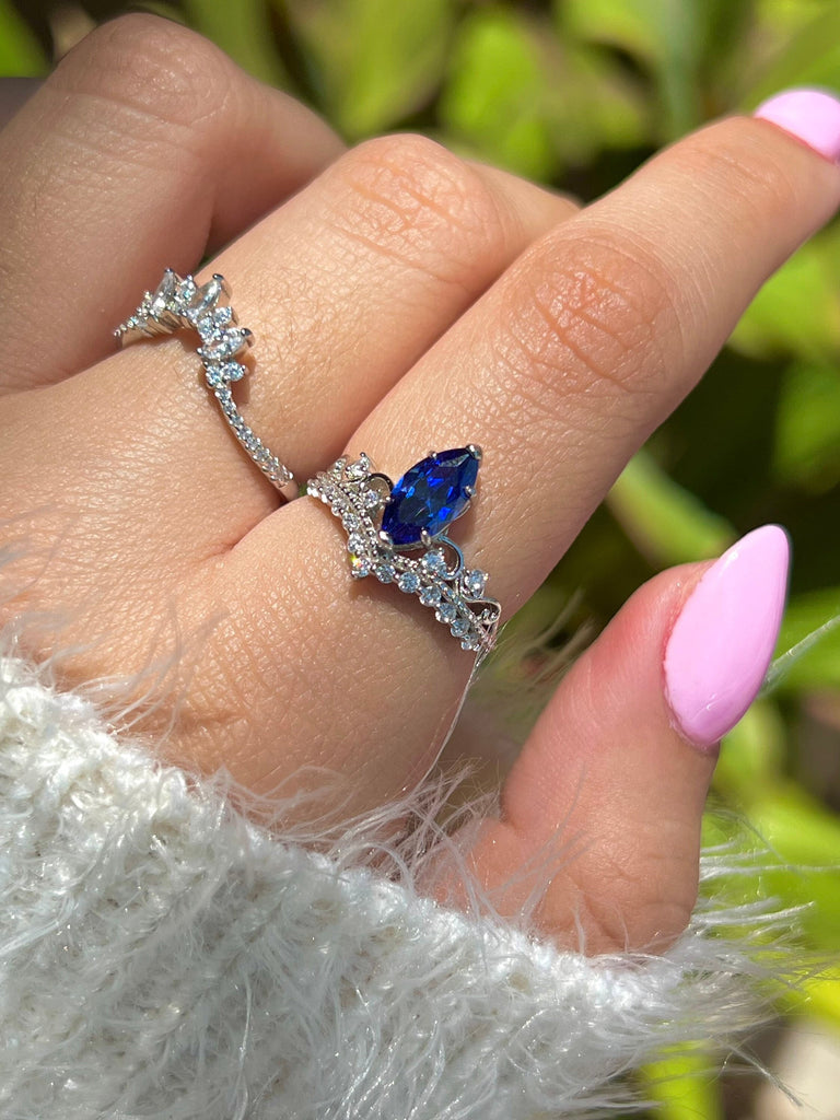 Tanzanite Ring,Sterling Silver Ring,Engagement Ring,Promise Ring,December Birthstone,Anniversary ,Gift For Her