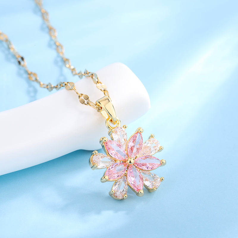 Crystal Cherry Blossom Necklace