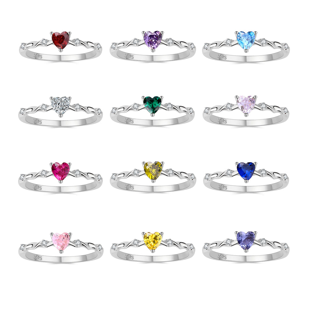 Silver Birthstone Rings - Image 2