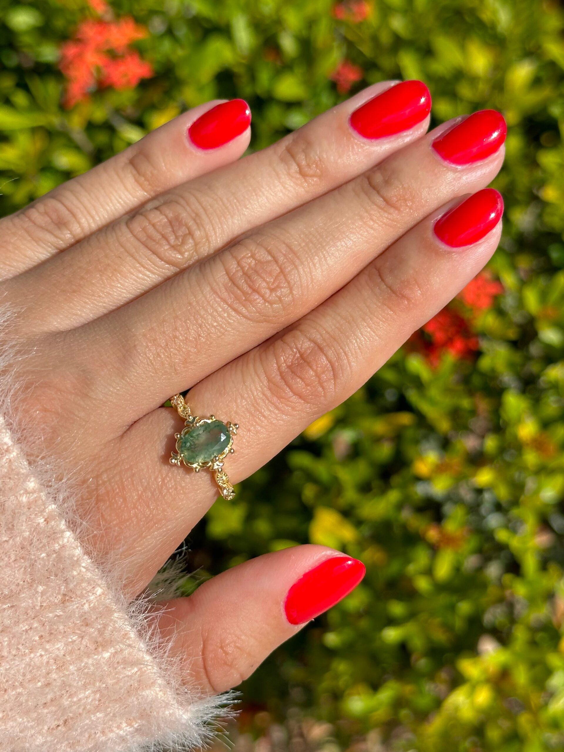 Skye Moss Agate Ring - Image 6
