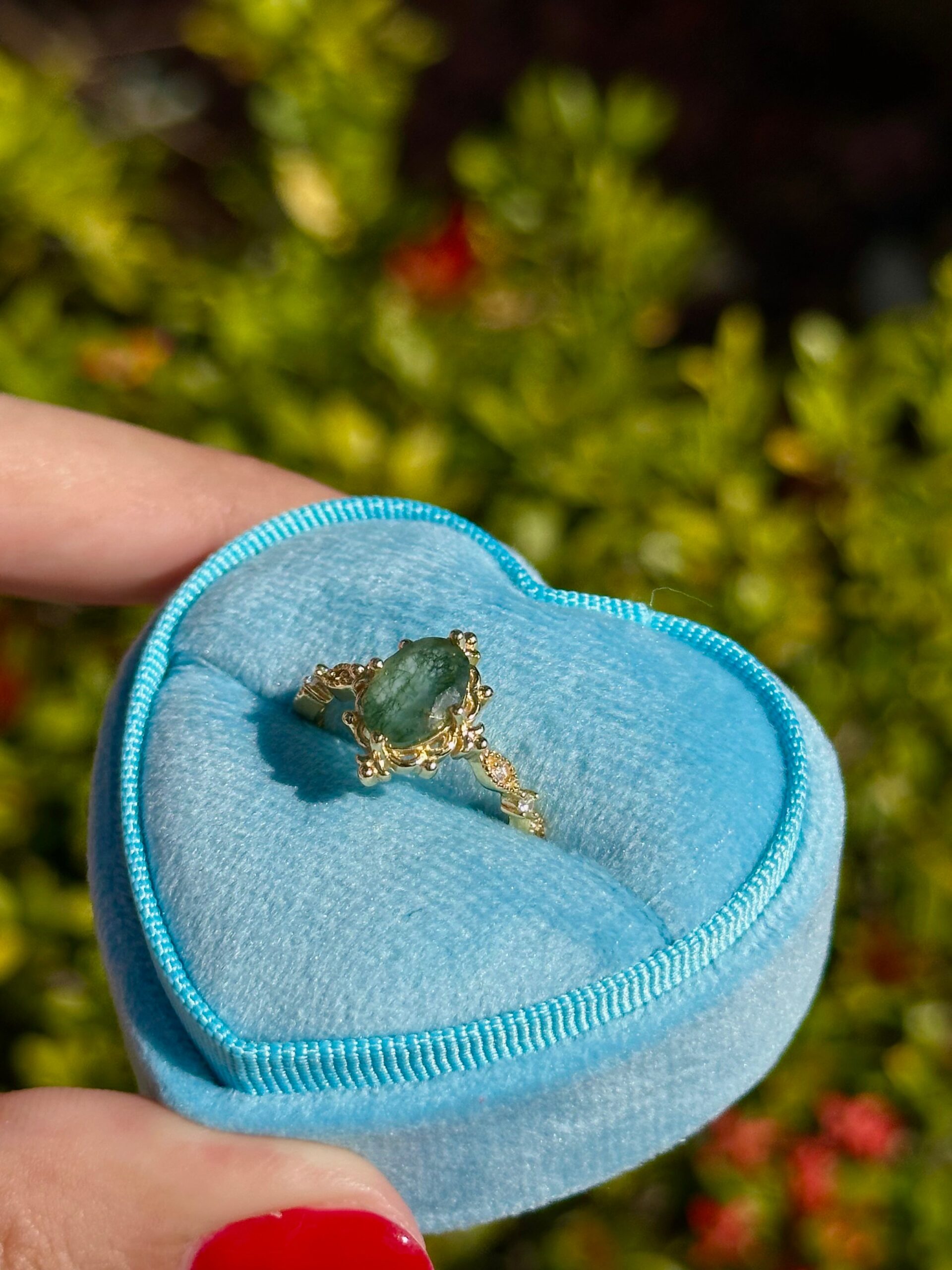 Skye Moss Agate Ring - Image 3