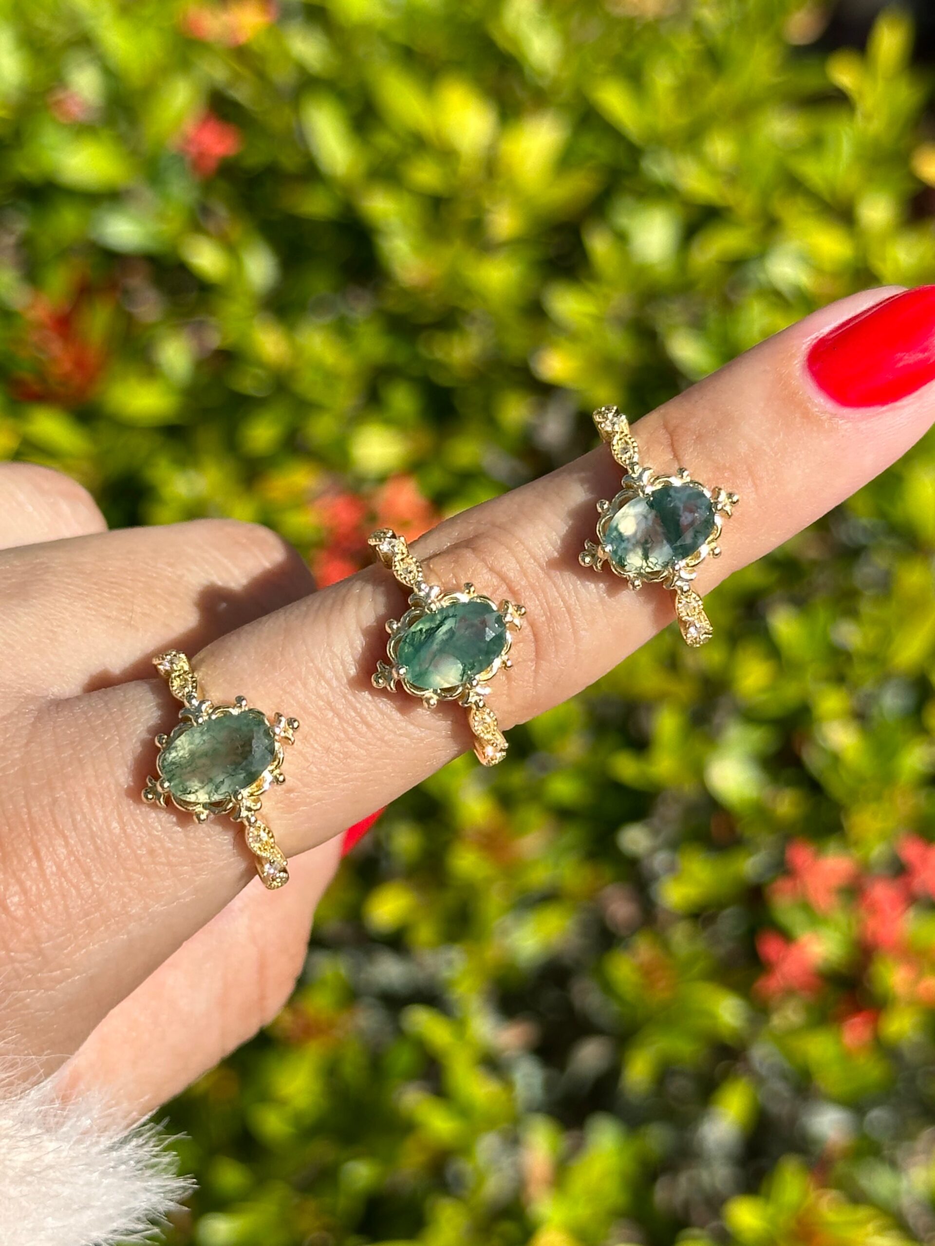 Skye Moss Agate Ring - Image 2