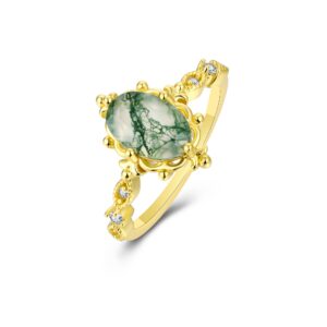 Skye Moss Agate Ring