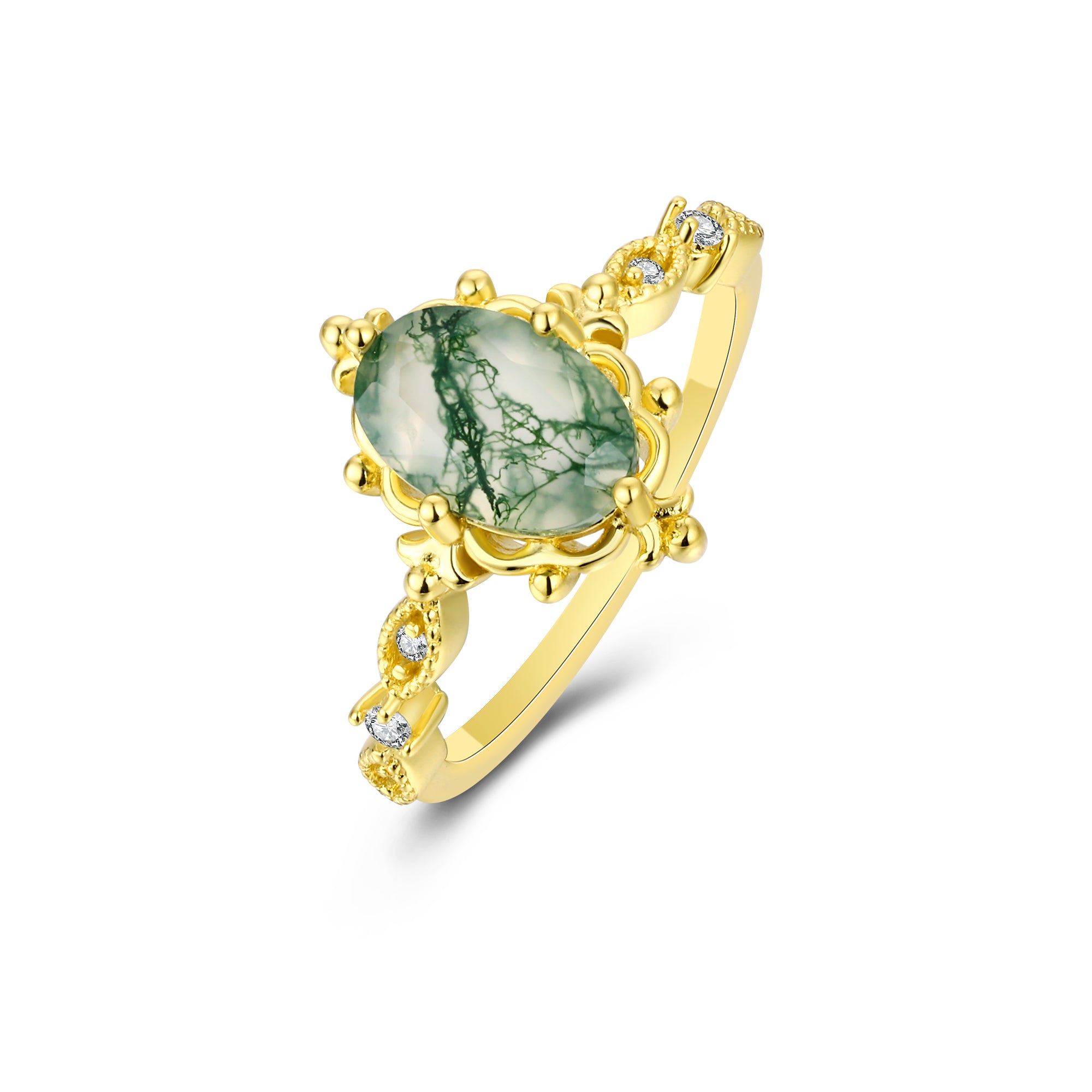 Skye Moss Agate Ring