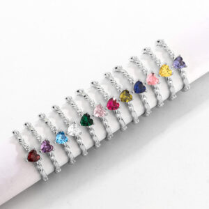 Silver Birthstone Rings