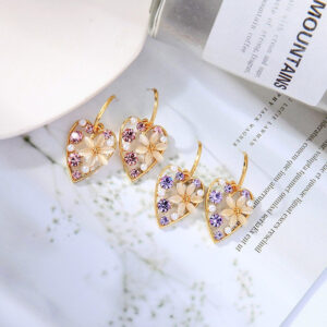 Floral Heart Earrings