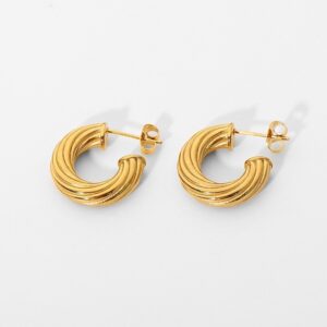 Chunky Hoop Earring Studs