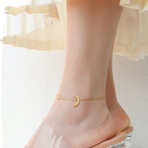 Moon and Star Anklet