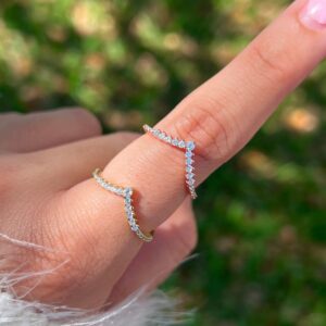 Chevron Stacking Ring