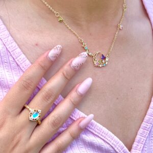 Moon and Star Necklace